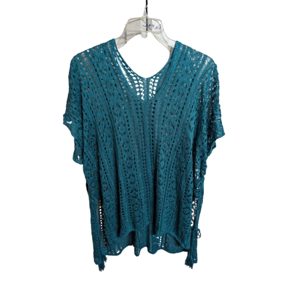 Swim Coverup Womens Beach Pool Teal Blue - Picture 8 of 14